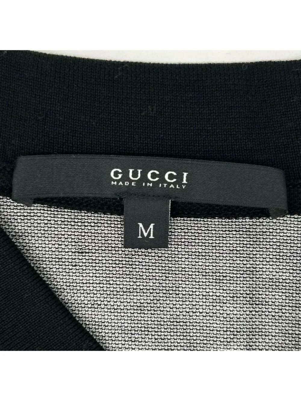 Gucci Black Cotton Flap Pocket Polo